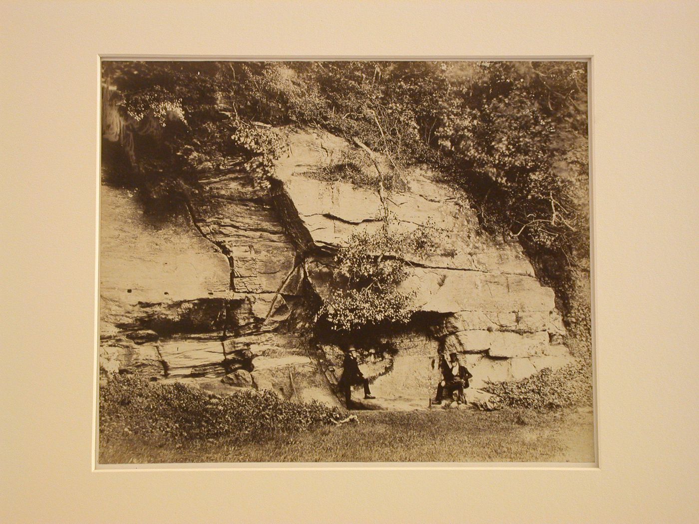 View of unidentified rock formation, Yorkshire, England