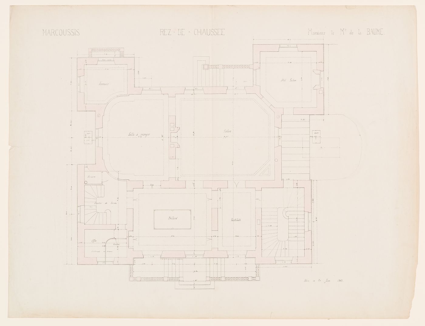 Château de Marcoussis: Ground floor plan