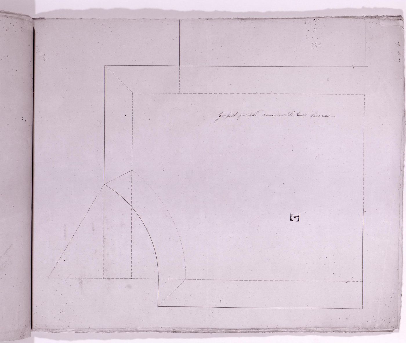 Plan for a masonry impost for a door for the Tour de la Tempérance for Notre-Dame de Montréal