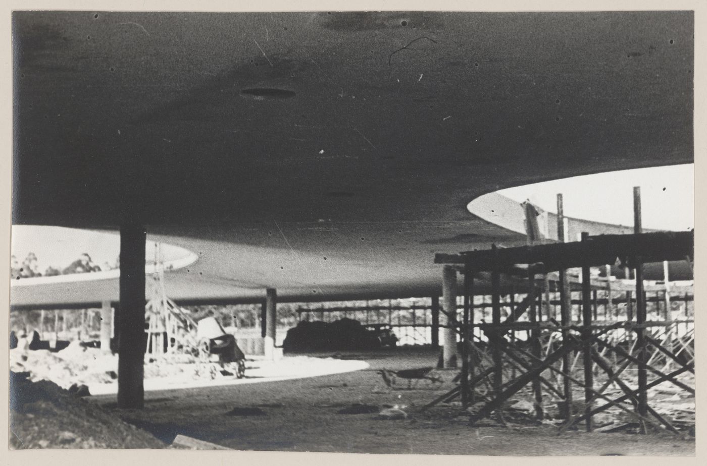 View of Ibirapuera marquee, under construction, São Paulo, Brazil
