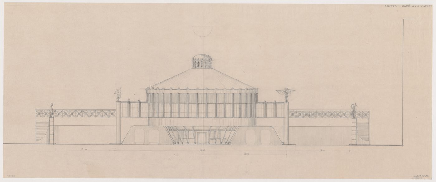 Elevation for Café Viaduct for the reconstruction of the Hofplein (city centre), Rotterdam, Netherlands