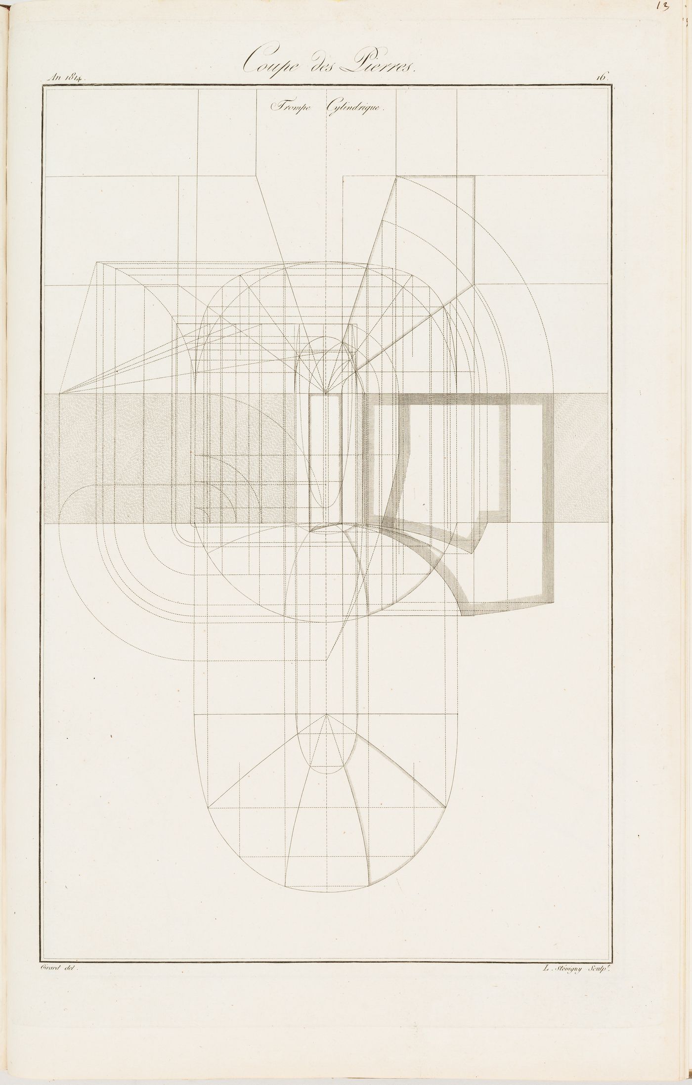 "Coupe des Pierres": trompes cylindrique