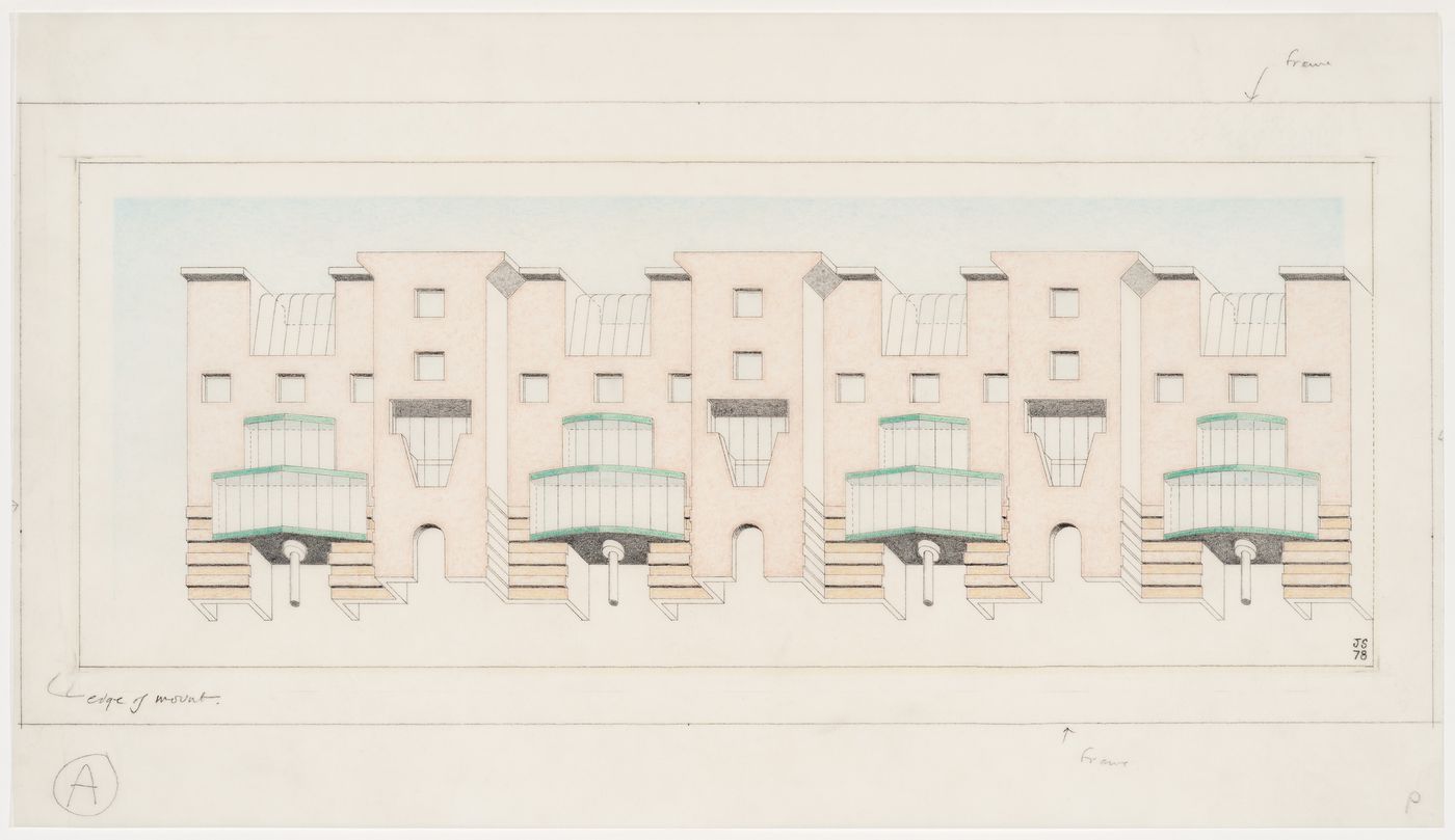 Eleven Townhouses Competition, New York, New York: elevation