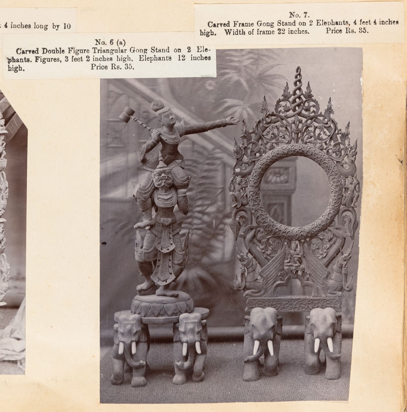 View of a stand, frame, F. Beato Limited, C Road, Mandalay, Burma (now Myanmar)