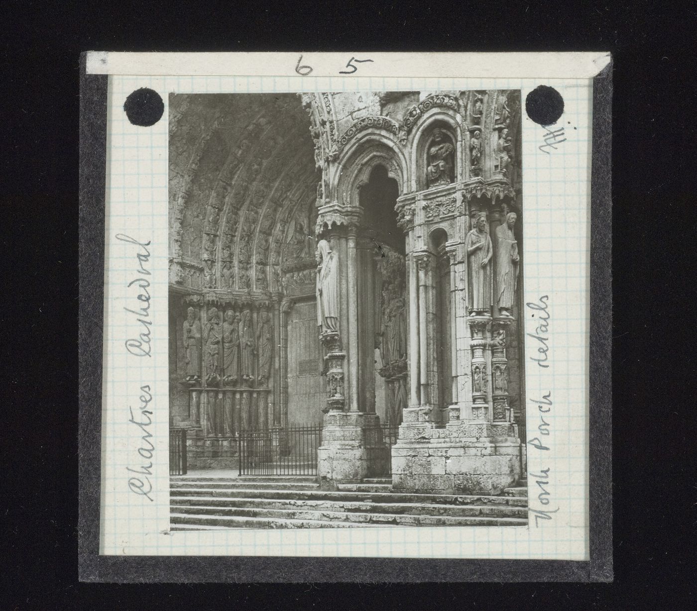 Detail view of north porch of Cathédrale de Chartres, Chartres, Eure-et-Loir, France