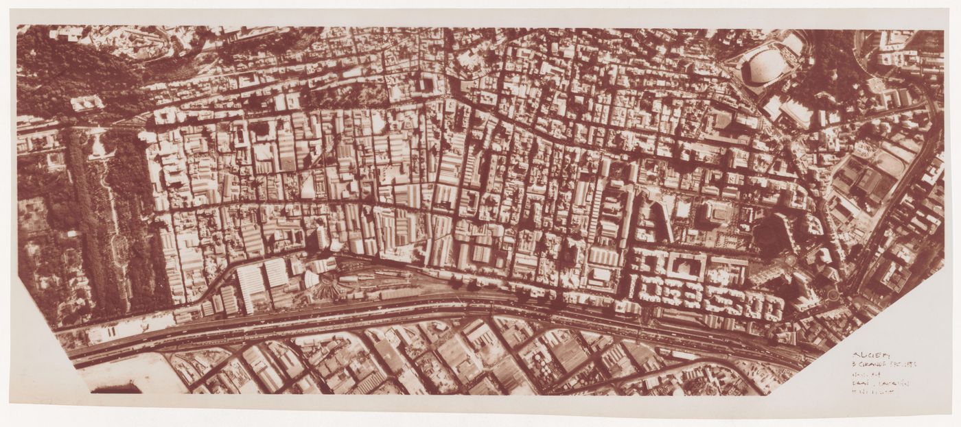 Aerial view of Algiers, Algeria, from the project file "Hamma Government Complex"