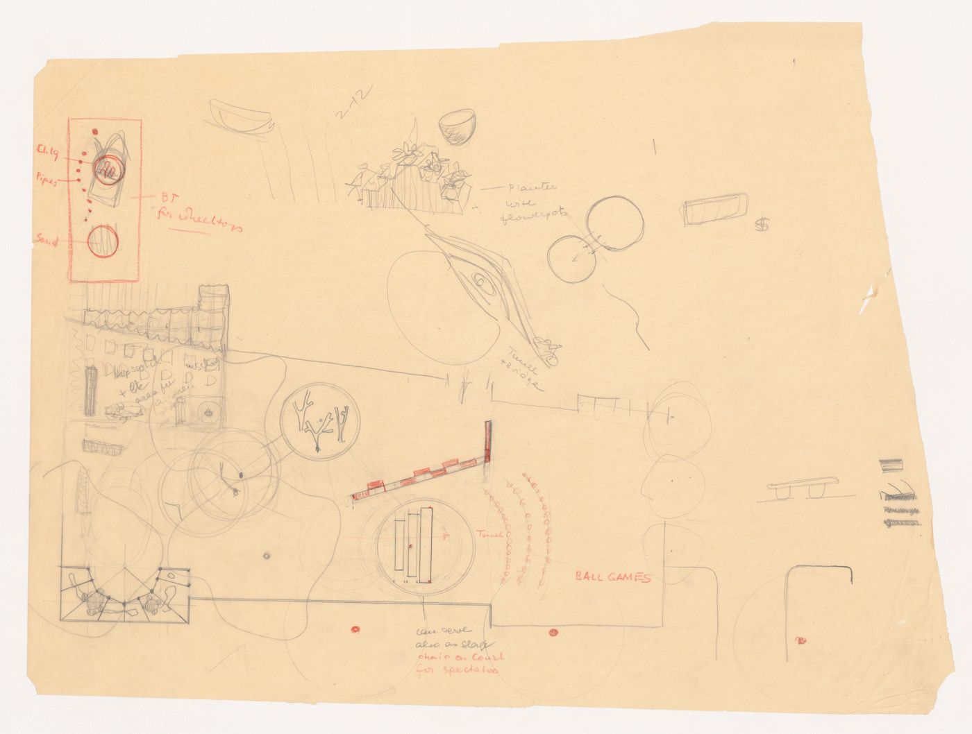 Sketches and plan for Earl's Court Children's Home, St. Clair Gardens, Vancouver, British Columbia