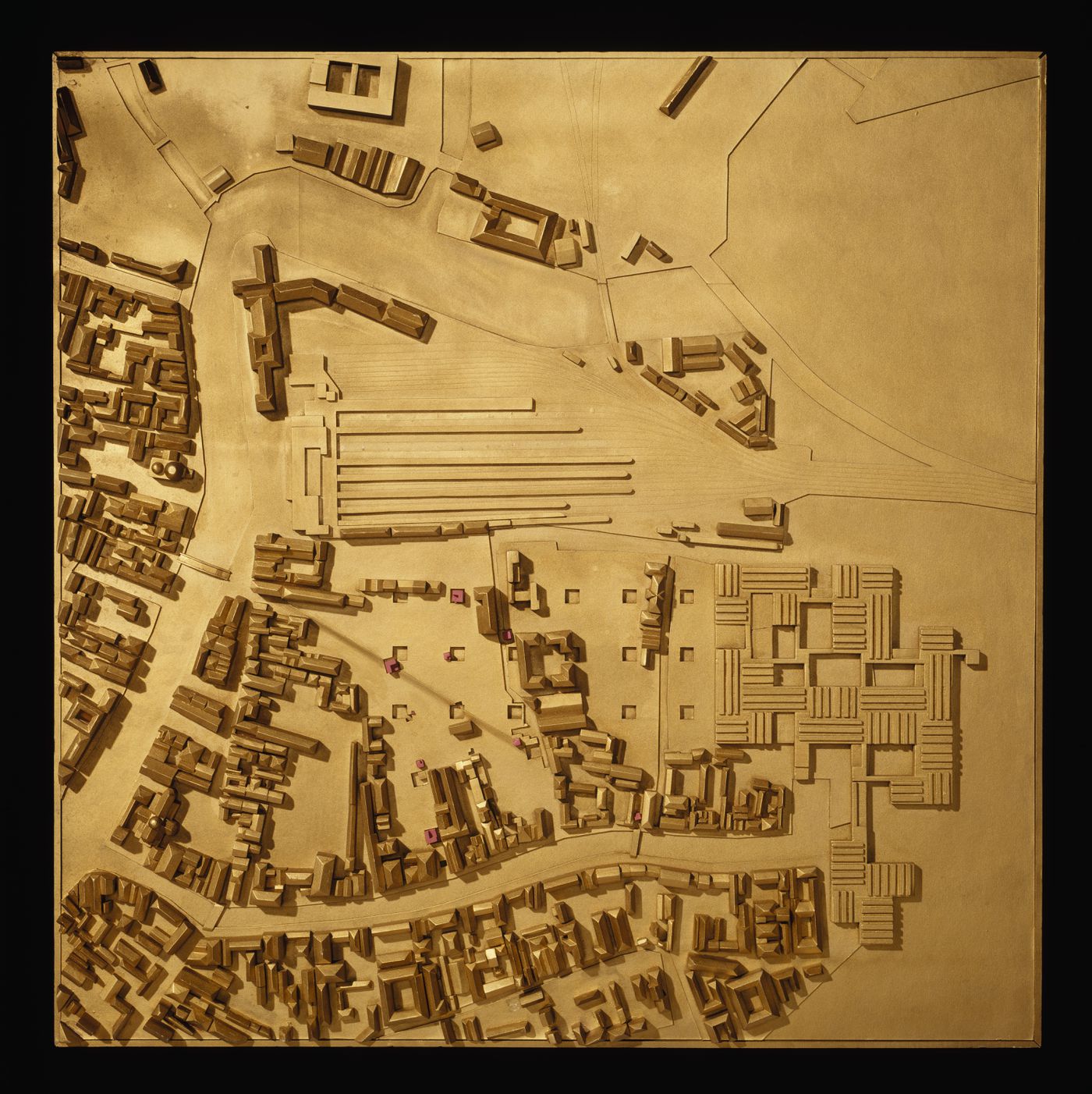 Presentation model including Cannaregio West and Le Corbusier's Venice Hospital