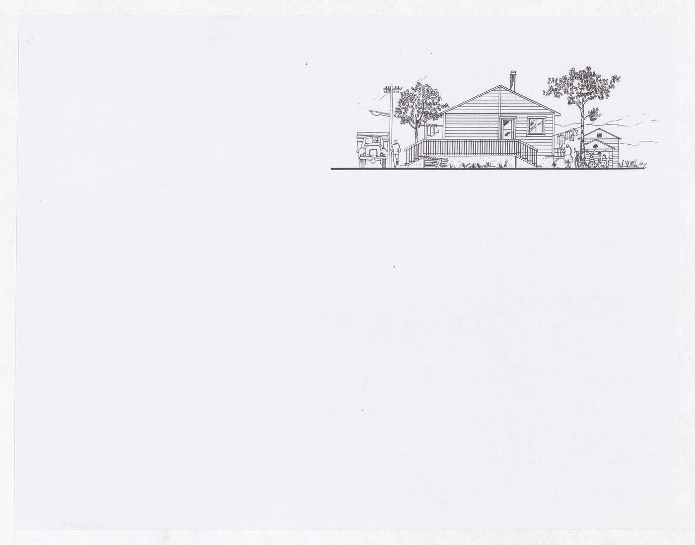 Elevation of a house for the project on housing in Kahnawake, Québec, Canada
