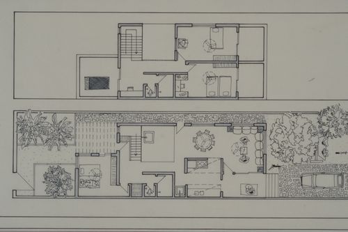 Floor plan of a house for the Aranya Housing Project, Indore, India