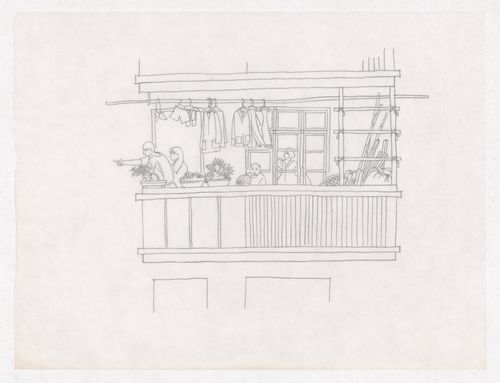 Illustration showing the traditional living patterns for the Sichuan housing project for "Housing a Billion: Urban Upgrading: Design Ideals for Rural China" publication