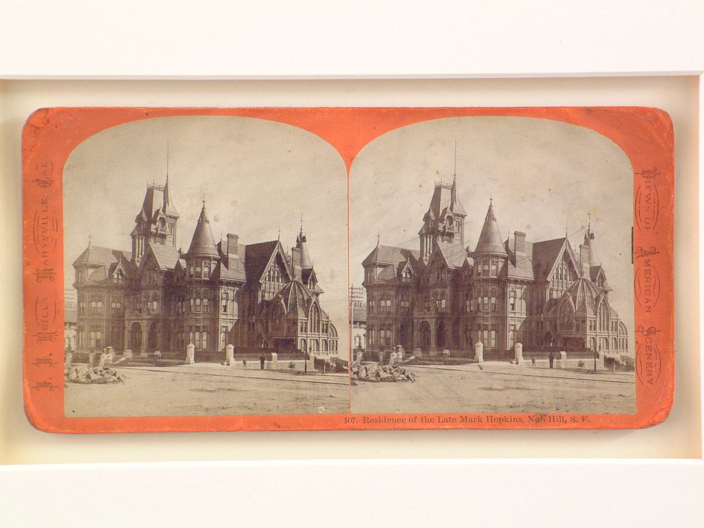 View of the Mark Hopkin's Residence, co, Californiarner of California and Mason Streets, San Francisco, California