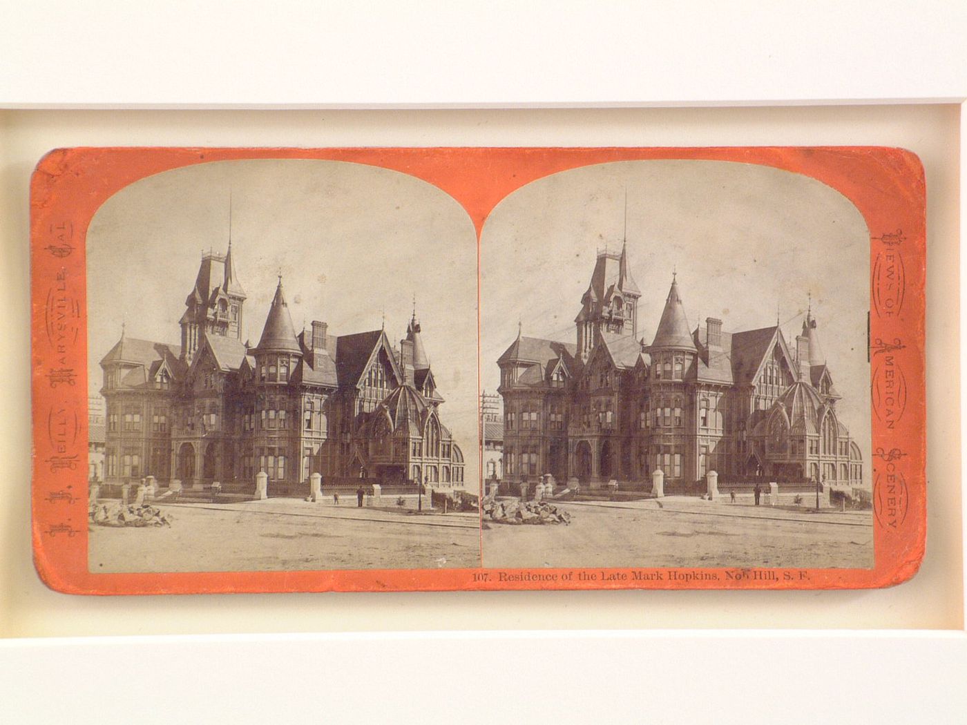 View of the Mark Hopkin's Residence, co, Californiarner of California and Mason Streets, San Francisco, California