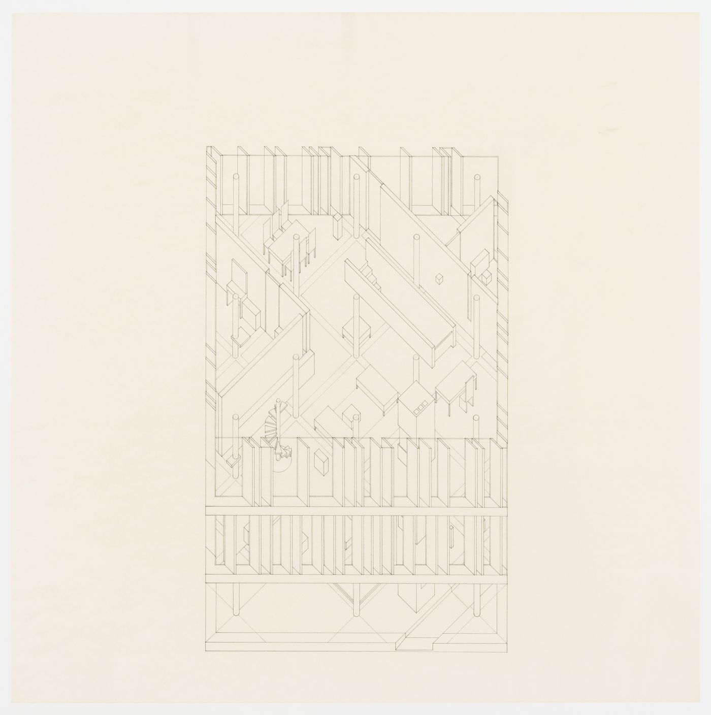 Axonometric drawing for Diamond House A