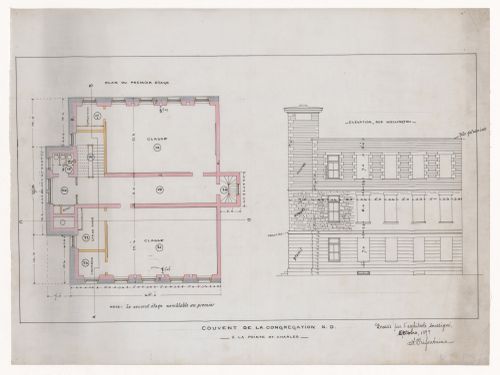 Couvent de la Congregation, Notre Dame - 1st floor plan