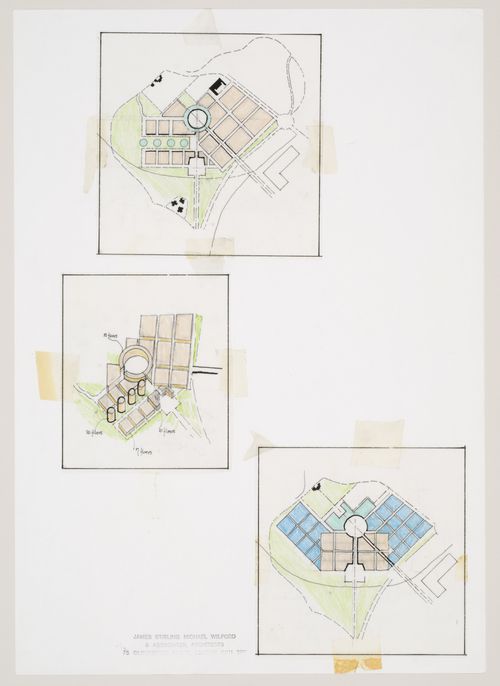 New Town Centre, Caselecchio di Reno, Italy: plans and axonometric