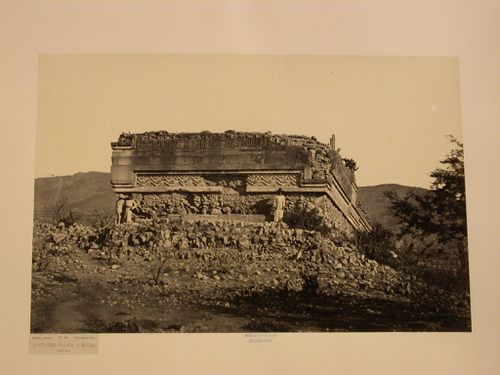 View of the south façade of the Fourth Palace, Mitla, Mexico