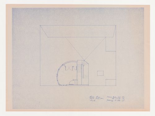 Third floor plan for the Hanks-Paré Residence, Tuxedo Park, New York