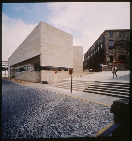 Exterior view of Centro Galego de Arte Contemporânea, Santiago de Compostela, Spain