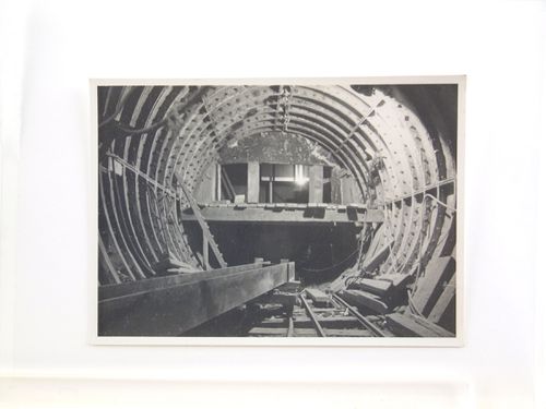 View of construction of underground Readwall Tunnel, London, United Kingdom