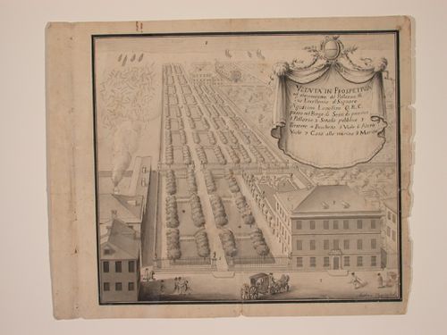 Perspective view for the villa and grounds