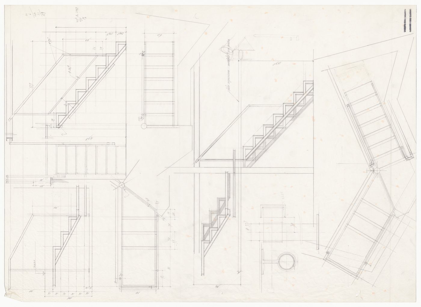 Details of stairs for Casa Frea, Milan, Italy