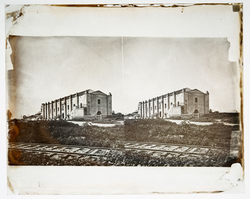 Stereograph of Mission Saint Gabriel, St. Gabriel, California, United States of America