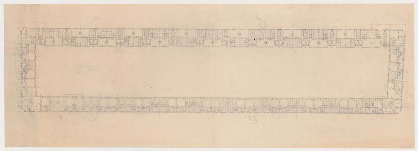 Ground floor plan for Block 9, Spangen Housing Estate, Rotterdam, Netherlands