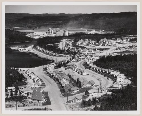 Baie Comeau North new community for Canadian British Aluminium smelter that appears in background