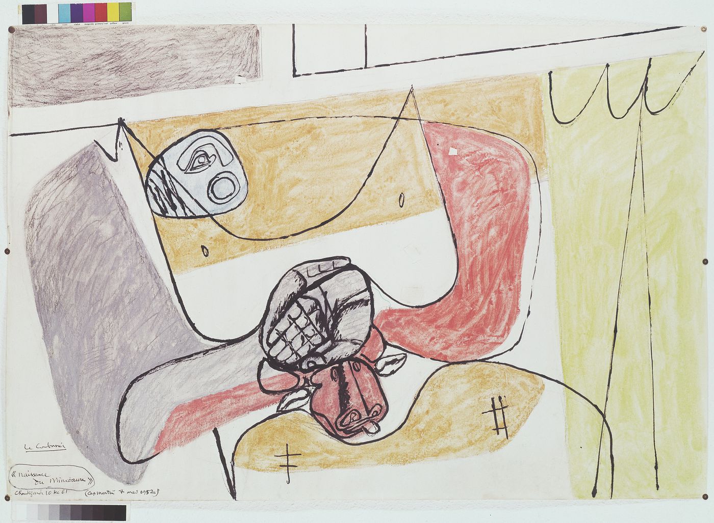 Photographs of a drawing by Le Corbusier