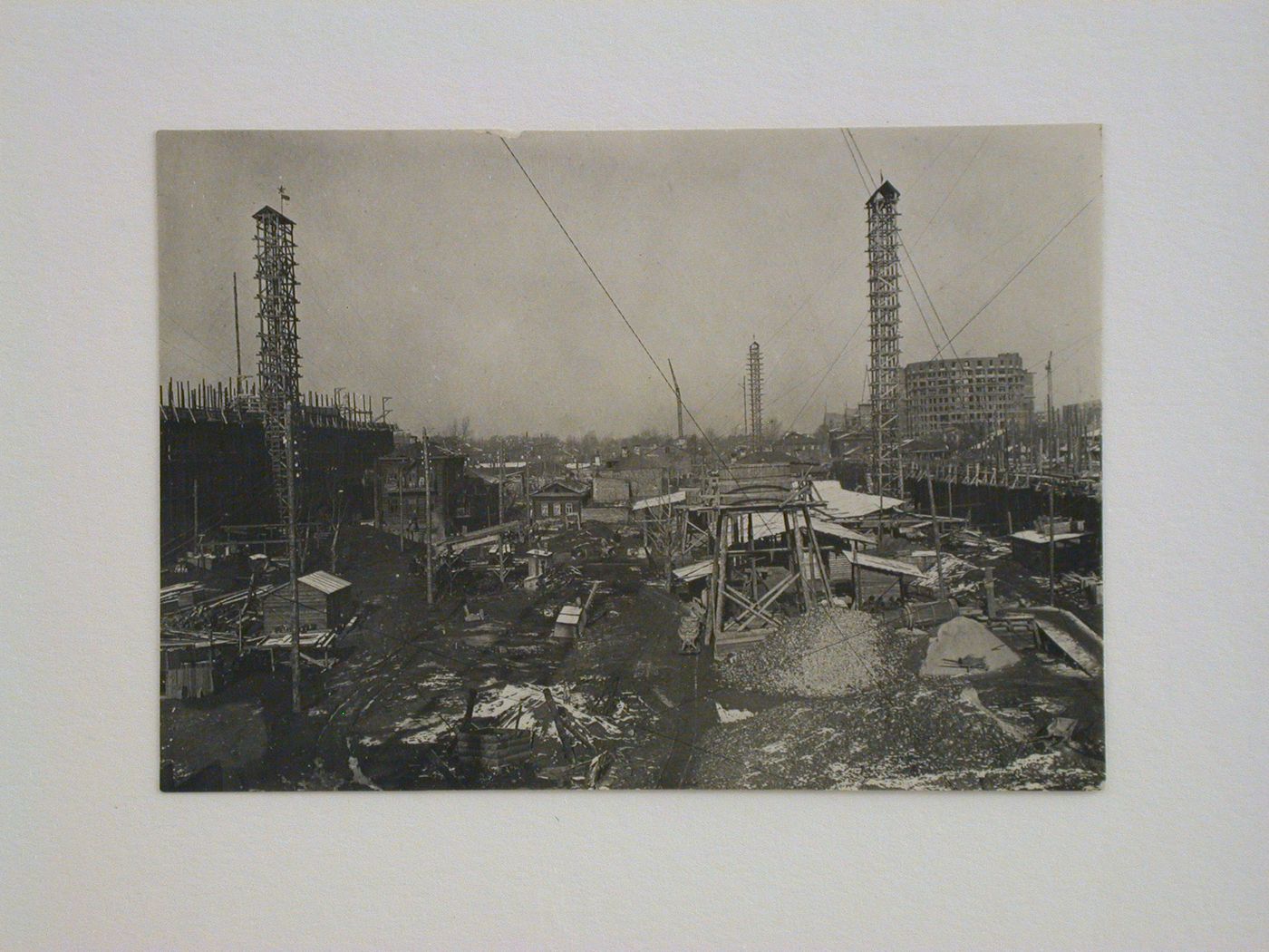 View of the Building of Industry construction site, Sverdlovsk, Soviet Union (now Ekaterinburg, Russia)