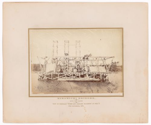 Miramichi Bridges under construction, Miramichi Bay, New Brunswick