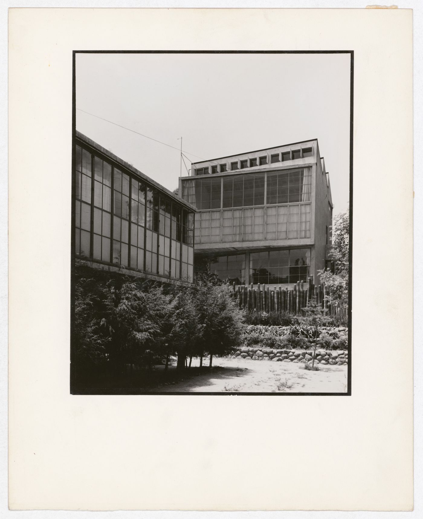 View of the studio of Diego Rivera, from the garden of Cecil O'Gorman's house, Mexico City, Mexico