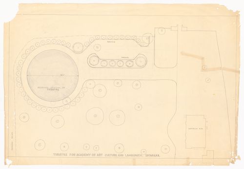 Site plan for the theatre for J&K Academy of Art, Culture and Languages, Srinagar, India