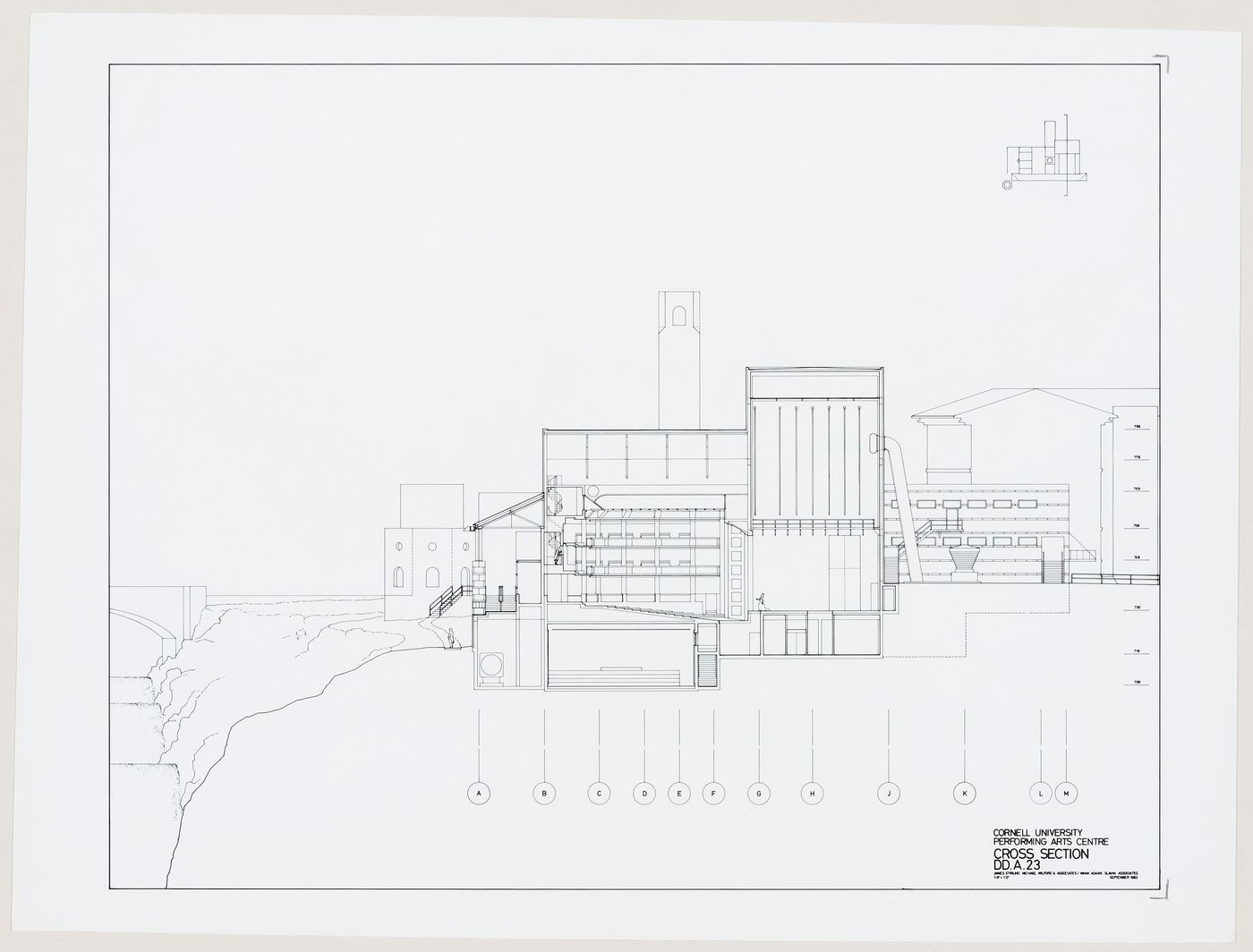 Center for Theatre Arts, Cornell University, Ithaca, New York: cross section