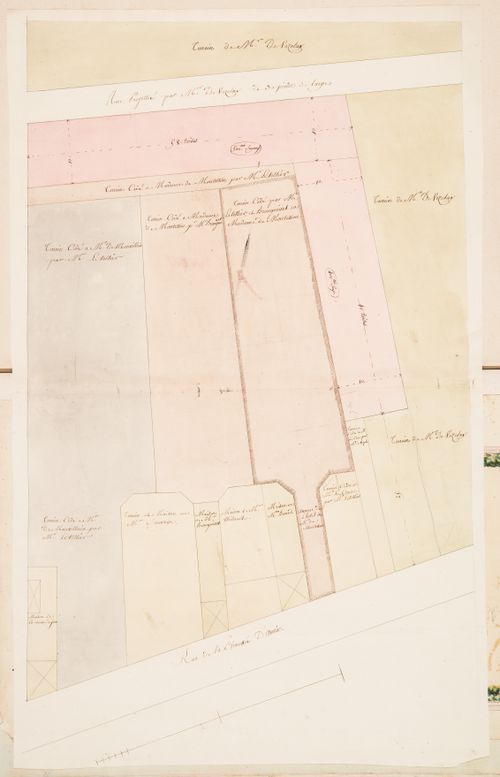 Lot plan showing property adjacent to rue de la Chaussée d'Antin, Paris