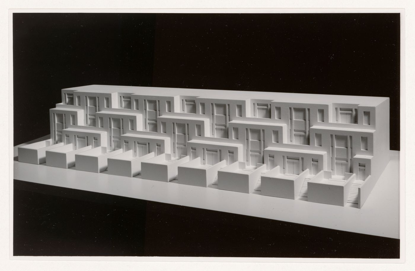 Photograph of a model for terraced beach houses, Scheveningen, The Hague, Netherlands