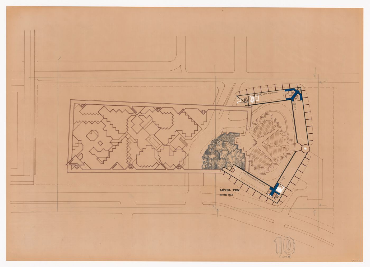 Plan for Pahlavi National Library Competition, Tehran, Iran