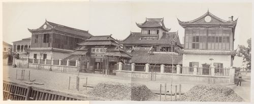 Panorama of the principal façade of the Shanghai Northern Customhouse (also known as the Old Temple Building), Shanghai, China