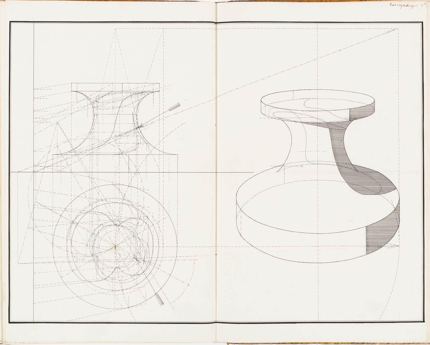 Perspective for a small pedestal or windlass