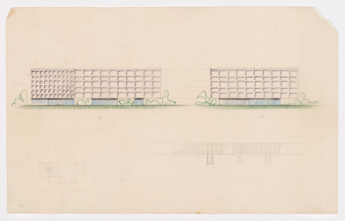 Elevation for the Centre d'Apprentissage de Paris, France