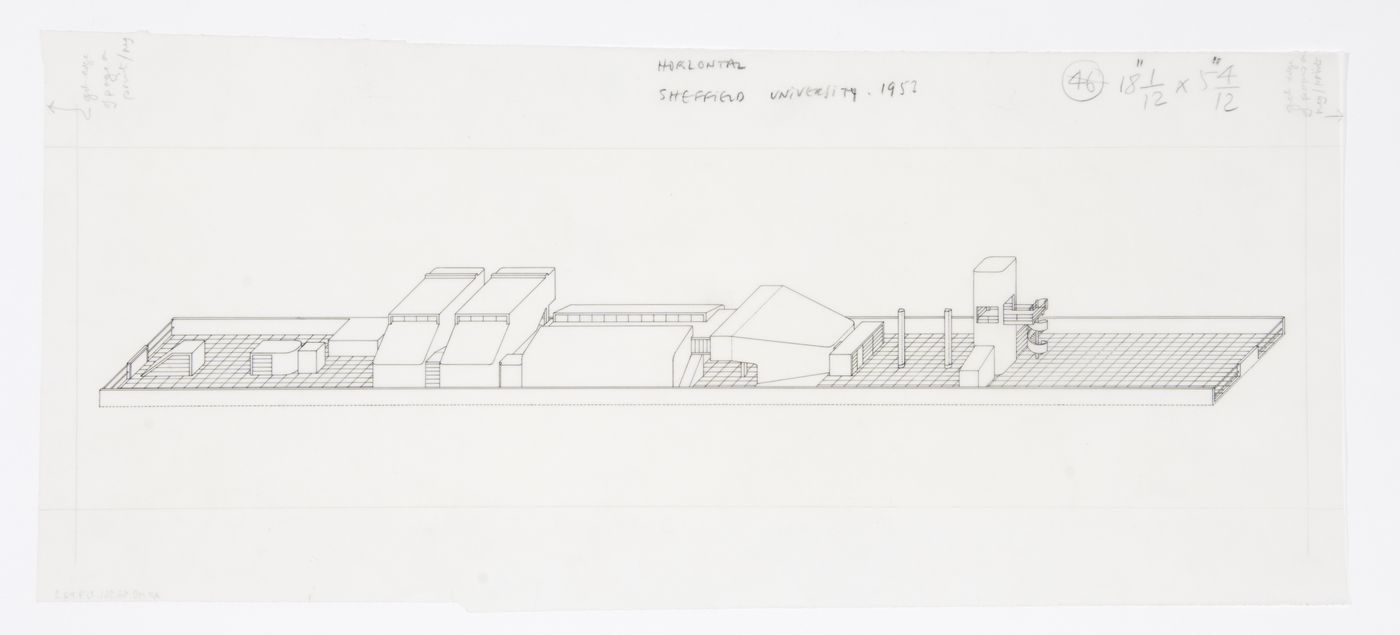 University of Sheffield, Sheffield, England: axonometric