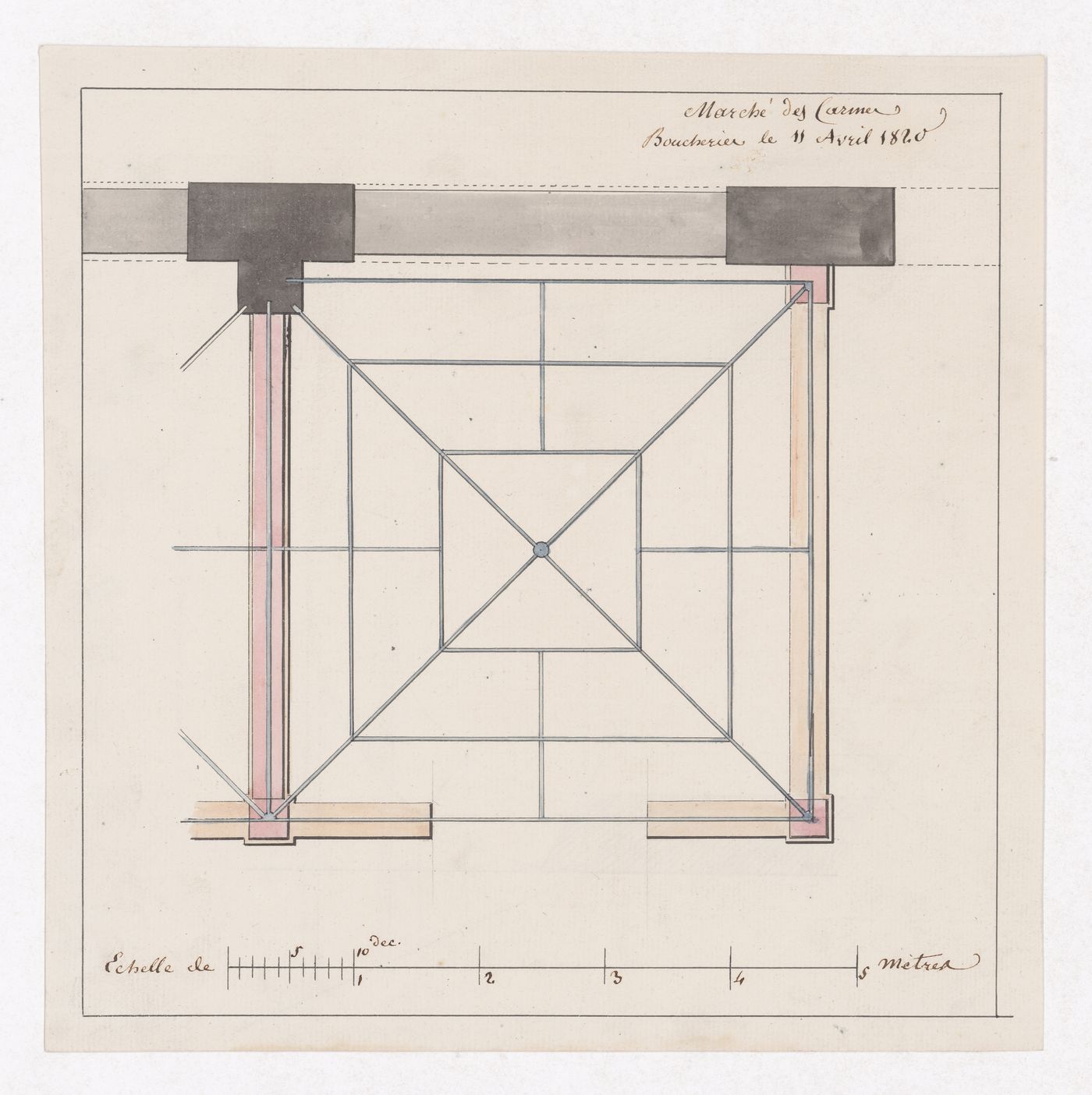 Plan for Boucherie, Marché des Carmes, Paris