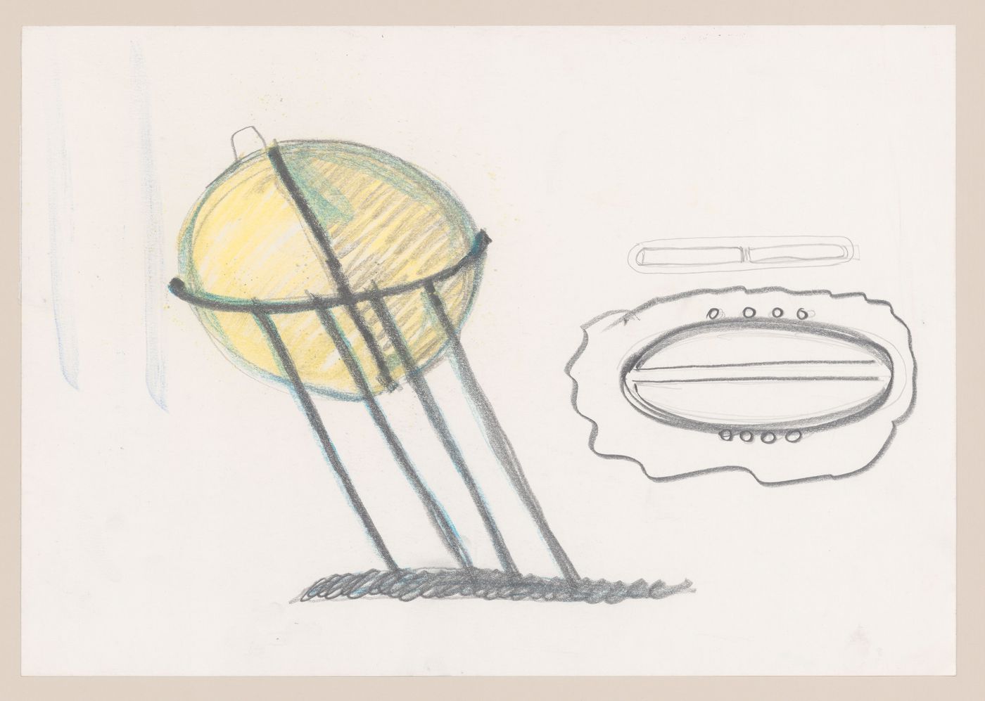 Sketch (from the project-file "Sketches and drawings on various projects, including lamp designs, 1970s-1980s")