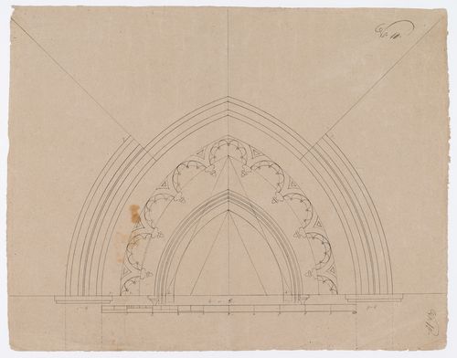 Elevation for a window [?] arch for Notre-Dame de Montréal