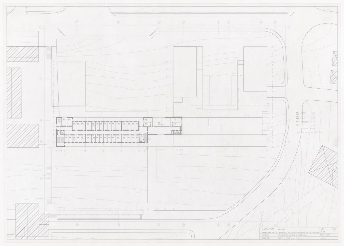 Fourth floor plan for Faculdade de Ciências da Informação, Santiago de Compostela, Spain