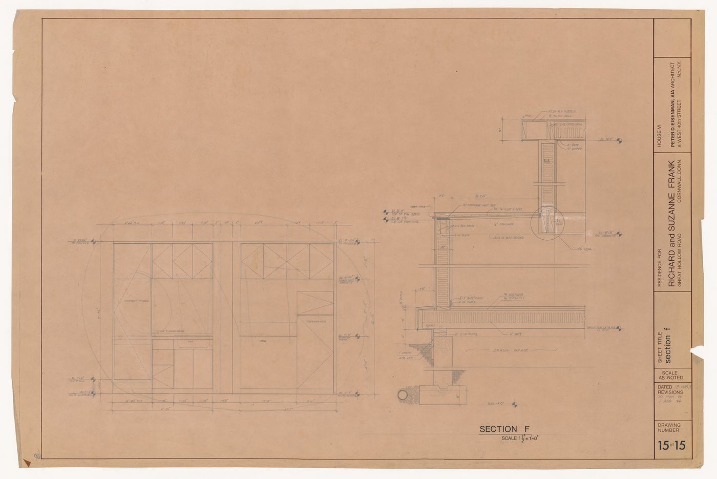 Section for House VI, Cornwall, Connecticut