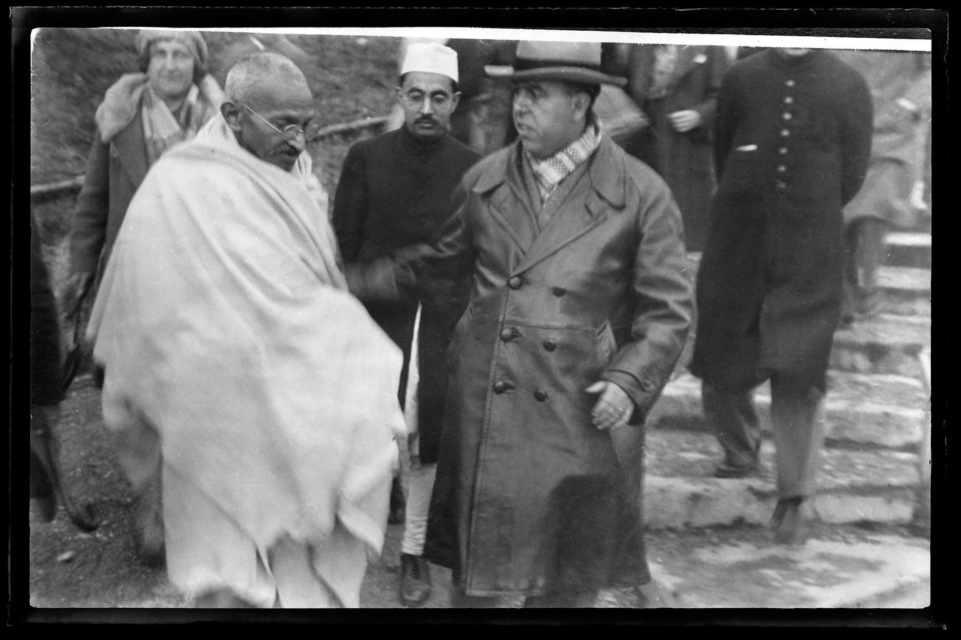 Gandhi during a visit in Switzerland