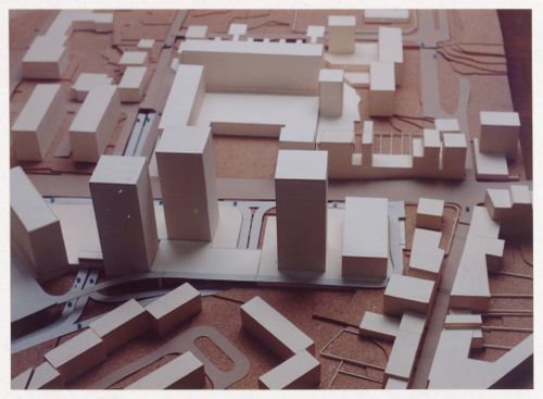 View of model for Habitações e Comércio EURO Centre, Porto, Portugal