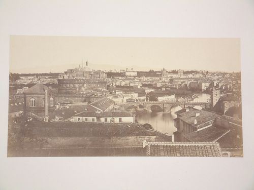General view with Castel San Angelo, Rome, Italy